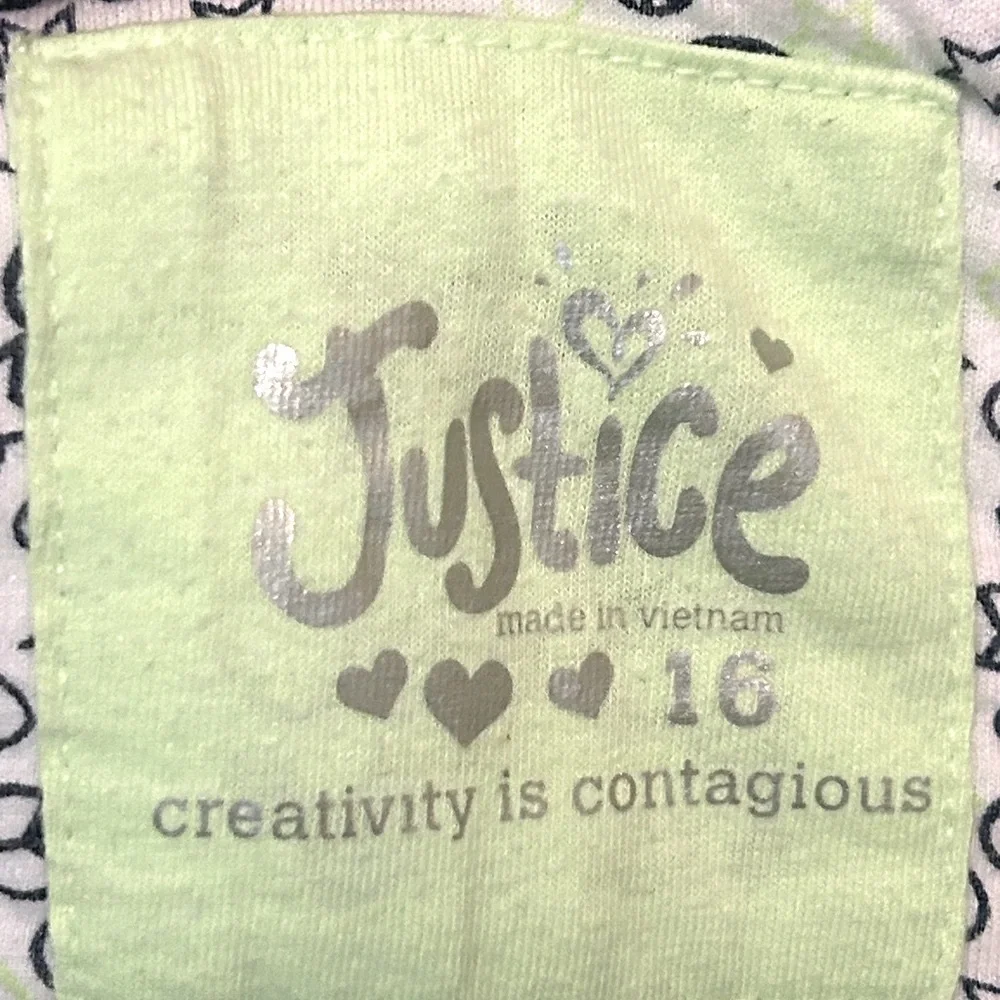 Justice Graphic Sweatshirt 16 Lime Inspirational Peace Fleece Pocket Casual